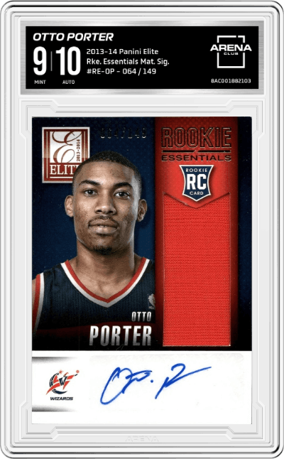 Otto Porter from the 2013-14 Panini Elite set graded by Arena Club and given an overall grade of 9.