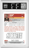 Dwyane Wade from the 2003-04 Topps Chrome set featuring a Black Refractor parallel graded by Arena Club and given an overall grade of 9.5.