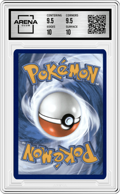 Rayquaza VMAX from the 2022 Pokemon SWSH set graded by Arena Club and given an overall grade of 10.