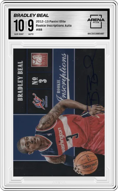 Bradley Beal from the 2012-13 Panini Elite set graded by Arena Club and given an overall grade of 10.