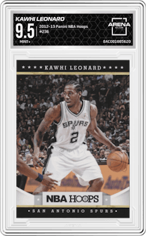 Kawhi Leonard from the 2012-13 Panini NBA Hoops set graded by Arena Club and given an overall grade of 9.5.