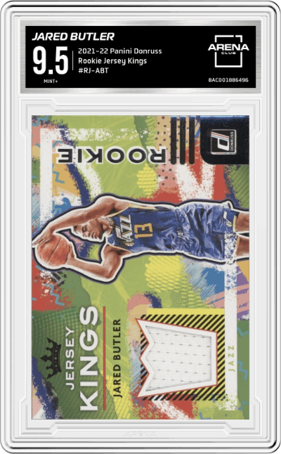 Jared Butler from the 2021-22 Panini Donruss set graded by Arena Club and given an overall grade of 9.5.