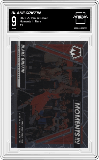 Blake Griffin  from the 2021-22 Panini Mosaic  set graded by Arena Club and given an overall grade of 9.