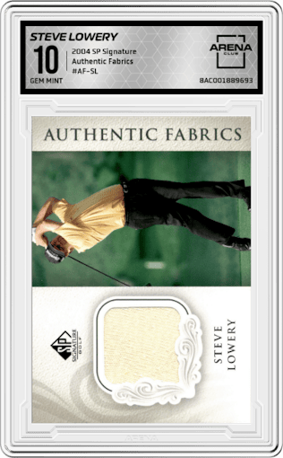 Steve Lowery  from the 2004 SP Signature set graded by Arena Club and given an overall grade of 10.