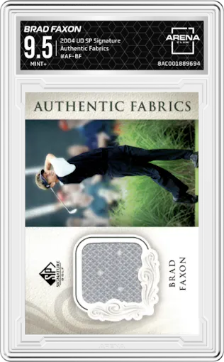 Brad Faxon from the 2004 Upper Deck SP Signature set graded by Arena Club and given an overall grade of 9.5.