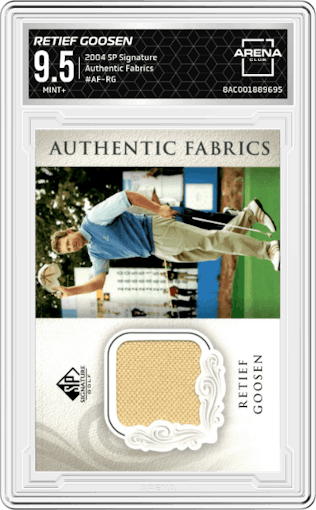 Retief Goosen from the 2004 SP Signature set graded by Arena Club and given an overall grade of 9.5.