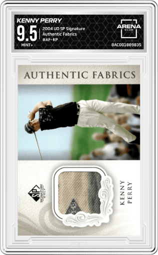 Kenny Perry  from the 2004 Upper Deck SP Signature set graded by Arena Club and given an overall grade of 9.5.