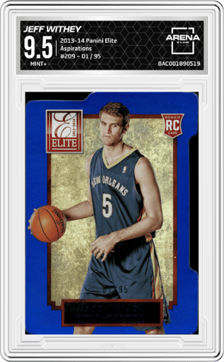 Jeff Withey from the 2013-14 Panini Elite set graded by Arena Club and given an overall grade of 9.5.
