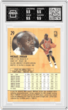 Michael Jordan from the 1991-92 Fleer set graded by Arena Club and given an overall grade of 9.5.