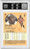 Michael Jordan from the 1991-92 Fleer set graded by Arena Club and given an overall grade of 9.5.