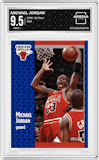 Michael Jordan from the 1991-92 Fleer set graded by Arena Club and given an overall grade of 9.5.