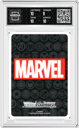 Venom Dark Hero  from the 2021 Weiss Schwarz JPN set graded by Arena Club and given an overall grade of 9.5.