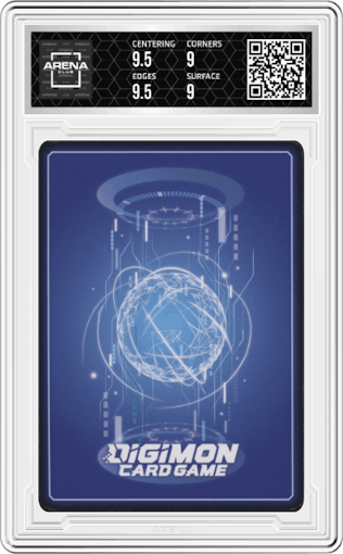 Climbmon from the 2022 Digimon set graded by Arena Club and given an overall grade of 9.5.