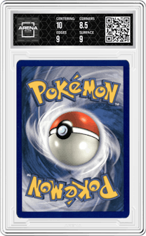 Omanyte from the 1999 Pokemon set graded by Arena Club and given an overall grade of 9.
