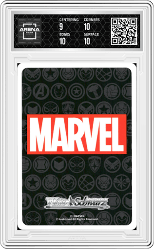  Black Widow from the 2021 Weiss Schwarz JPN set graded by Arena Club and given an overall grade of 9.5.