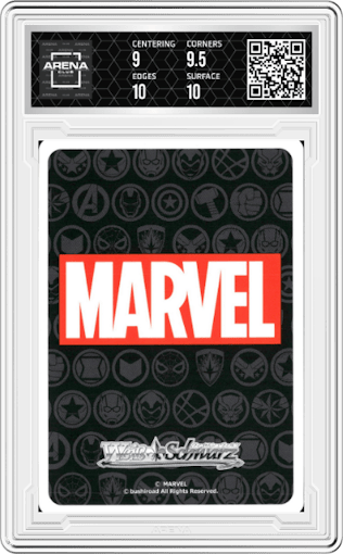 Rocket Raccoon, Weapon Making Expert from the 2021 Weiss Schwarz JPN set graded by Arena Club and given an overall grade of 9.5.