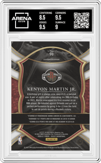 Kenyon Martin Jr. from the 2020-21 Panini Select  set graded by Arena Club and given an overall grade of 9.