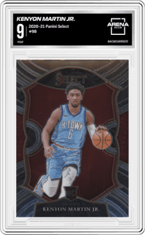 Kenyon Martin Jr. from the 2020-21 Panini Select  set graded by Arena Club and given an overall grade of 9.