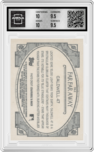 Caldwell 47 from the 2021 Topps Allen & Ginter set graded by Arena Club and given an overall grade of 10.