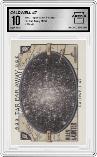 Caldwell 47 from the 2021 Topps Allen & Ginter set graded by Arena Club and given an overall grade of 10.