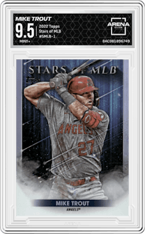 Mike Trout from the 2022 Topps   set graded by Arena Club and given an overall grade of 9.5.