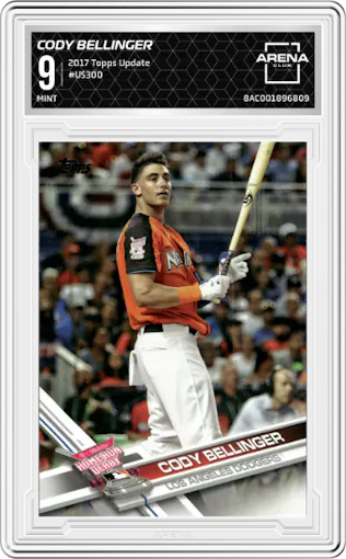 Cody Bellinger from the 2017 Topps Update Series set graded by Arena Club and given an overall grade of 9.