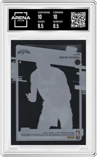 Devin Vassell from the 2020-21 Clearly Donruss set graded by Arena Club and given an overall grade of 9.