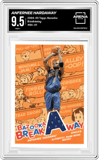 Anfernee Hardaway from the 2004-05 Topps Bazooka set graded by Arena Club and given an overall grade of 9.5.