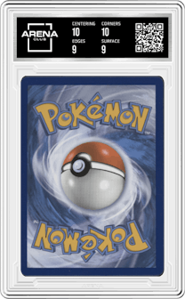 Dragonite Vstar from the 2022 Pokemon SWSH set graded by Arena Club and given an overall grade of 9.5.