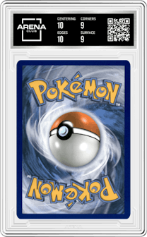 Zygarde from the 2017 Pokemon S & M  set featuring a Burning Shadows Pre. Release parallel graded by Arena Club and given an overall grade of 9.5.