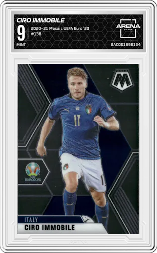 Ciro Immobile from the 2020-21 Mosaic UEFA Euro 2020
 set graded by Arena Club and given an overall grade of 9.