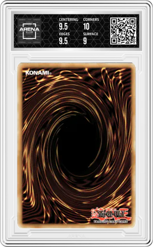 Jinzo from the 2002 Yu-Gi-Oh! set graded by Arena Club and given an overall grade of 9.5.