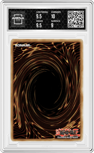 The Six Samurai - Zanji from the 2012 Yu-Gi-Oh! set graded by Arena Club and given an overall grade of 9.5.