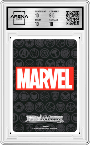 Hawkeye from the 2021 Weiss Schwarz JPN set graded by Arena Club and given an overall grade of 10.