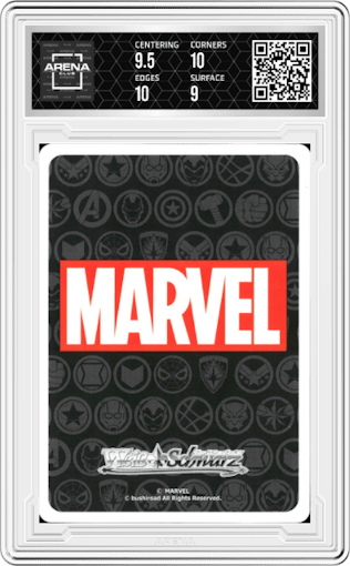 Loki, God of Mischief from the 2021 Weiss Schwarz JPN set graded by Arena Club and given an overall grade of 9.5.