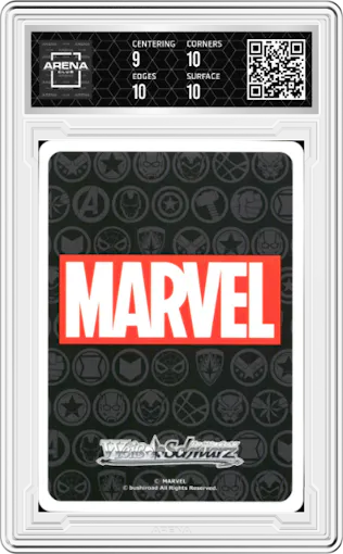 Avengers from the 2021 Weiss Schwarz JPN set graded by Arena Club and given an overall grade of 9.5.