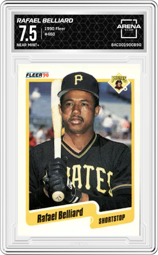 Rafael Belliard from the 1990 Fleer  set graded by Arena Club and given an overall grade of 7.5.