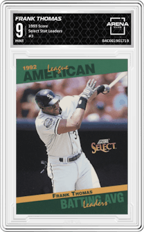 Frank Thomas from the 1993 Score  set graded by Arena Club and given an overall grade of 9.