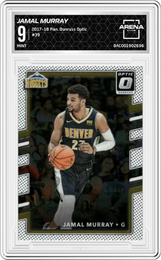 Jamal Murray from the 2017-18 Panini Donruss Optic set graded by Arena Club and given an overall grade of 9.