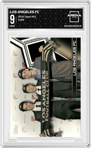 Los Angeles FC from the 2018 Topps MLS Major League set graded by Arena Club and given an overall grade of 9.