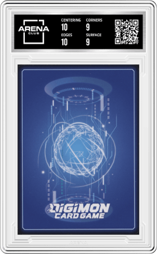 Marcus Damon from the 2021 Digimon set graded by Arena Club and given an overall grade of 9.5.