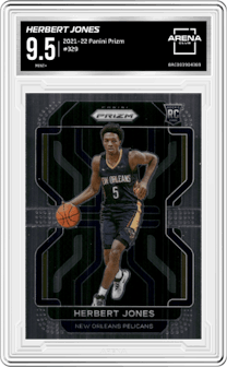 Herbert Jones from the 2021-22 Panini Prizm  set graded by Arena Club and given an overall grade of 9.5.