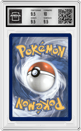 Blastoise from the 2021 Pokemon SWSH set graded by Arena Club and given an overall grade of 10.