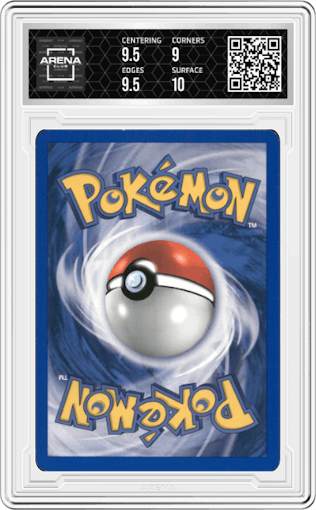 Lt. Surge's Jolteon from the 2000 Pokemon GH set graded by Arena Club and given an overall grade of 9.5.