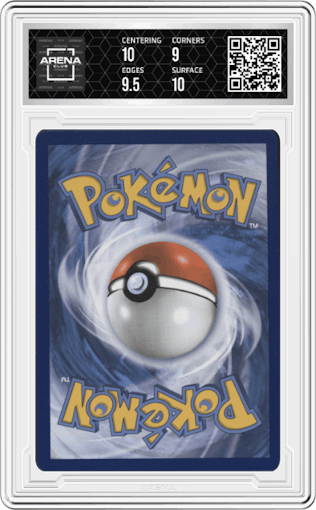 Blastoise from the 2021 Pokemon SWSH set graded by Arena Club and given an overall grade of 9.5.
