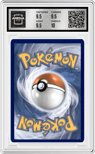 Blastoise from the 2021 Pokemon SWSH set graded by Arena Club and given an overall grade of 10.