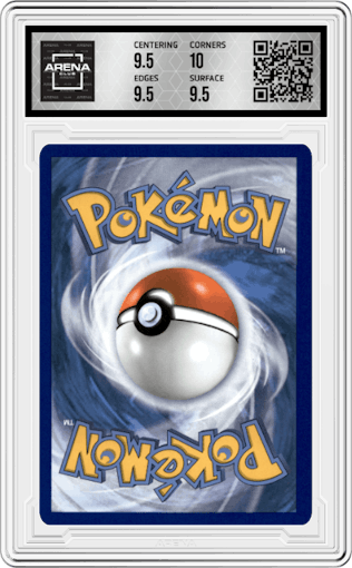 Blastoise from the 2021 Pokemon SWSH set graded by Arena Club and given an overall grade of 10.