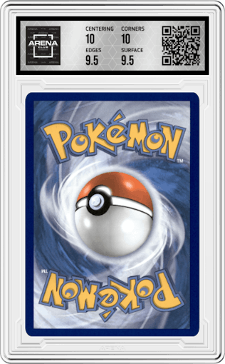 Blastoise from the 2021 Pokemon SWSH set graded by Arena Club and given an overall grade of 10.
