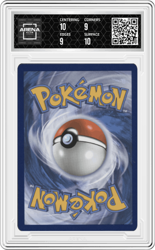 Blastoise from the 2021 Pokemon SWSH set graded by Arena Club and given an overall grade of 9.5.