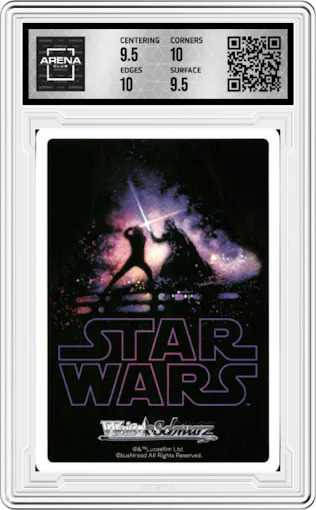Dark Side Darth Vader from the 2022 Weiss Schwarz JPN set graded by Arena Club and given an overall grade of 10.